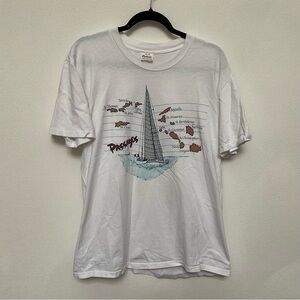 Stedman Super High Cru White Passages Island Vintage T-Shirt Size Large